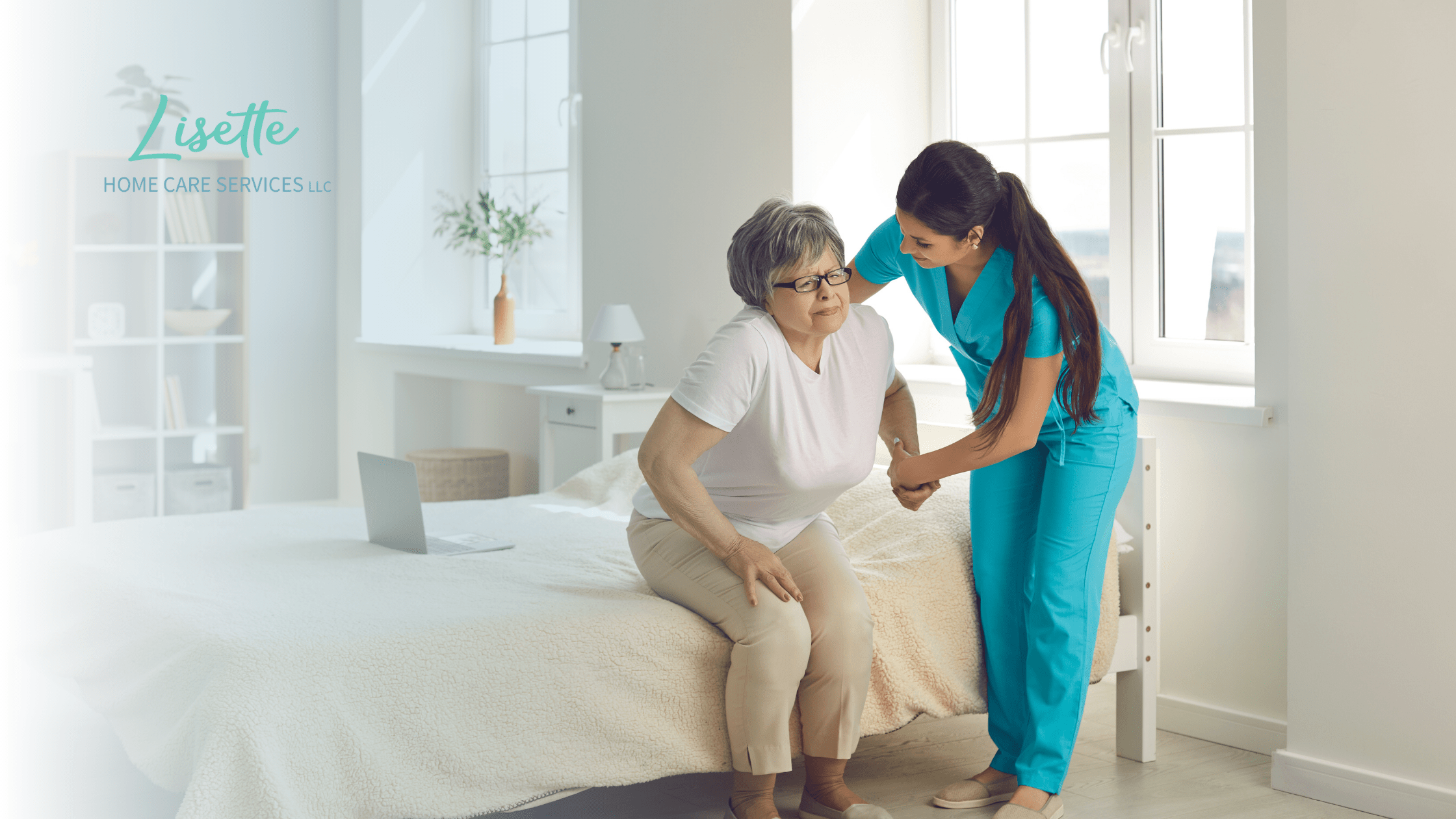 Caregiver assisting a senior at home in Aston and Philadelphia, PA